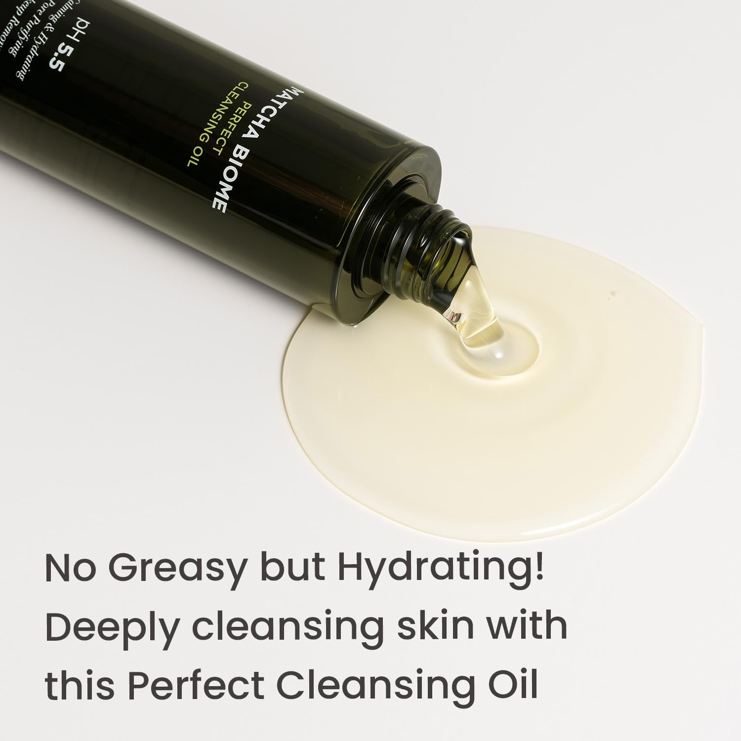 heimish Matcha Biome Cleansing Oil lightweight non-greasy oil texture