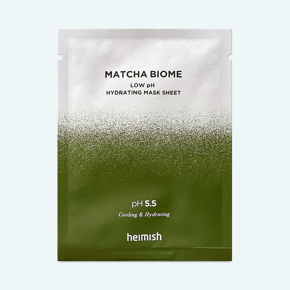 heimish Matcha Biome Low pH Hydrating Mask Sheet — soothing hydrating sheet mask for tired skin