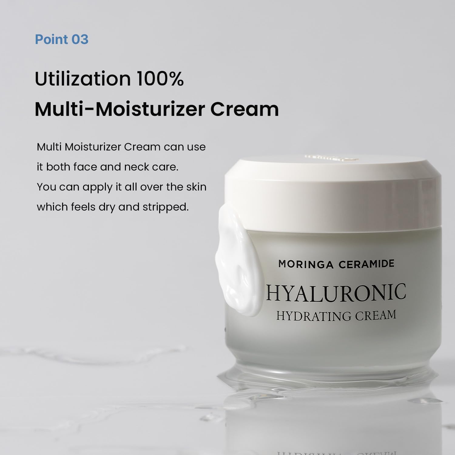 heimish Moringa Ceramide Hyaluronic Hydrating Cream strengthens the skin barrier with ceramides