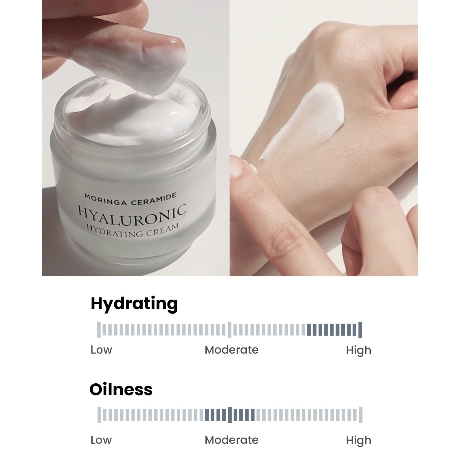 heimish Moringa Ceramide Hyaluronic Hydrating Cream rich creamy texture