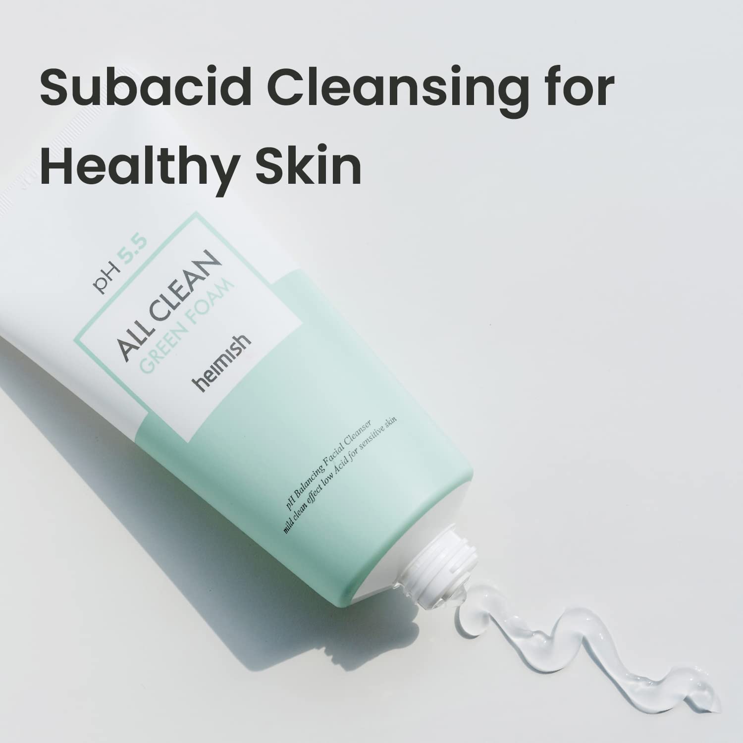 heimish pH 5.5 All Clean Green Foam balances skin at low pH