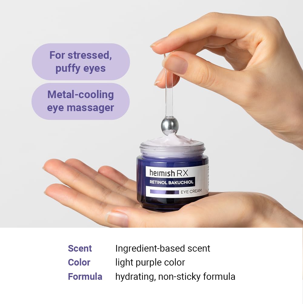 heimish RX Retinol Bakuchiol Eye Cream pairs retinol with gentle bakuchiol