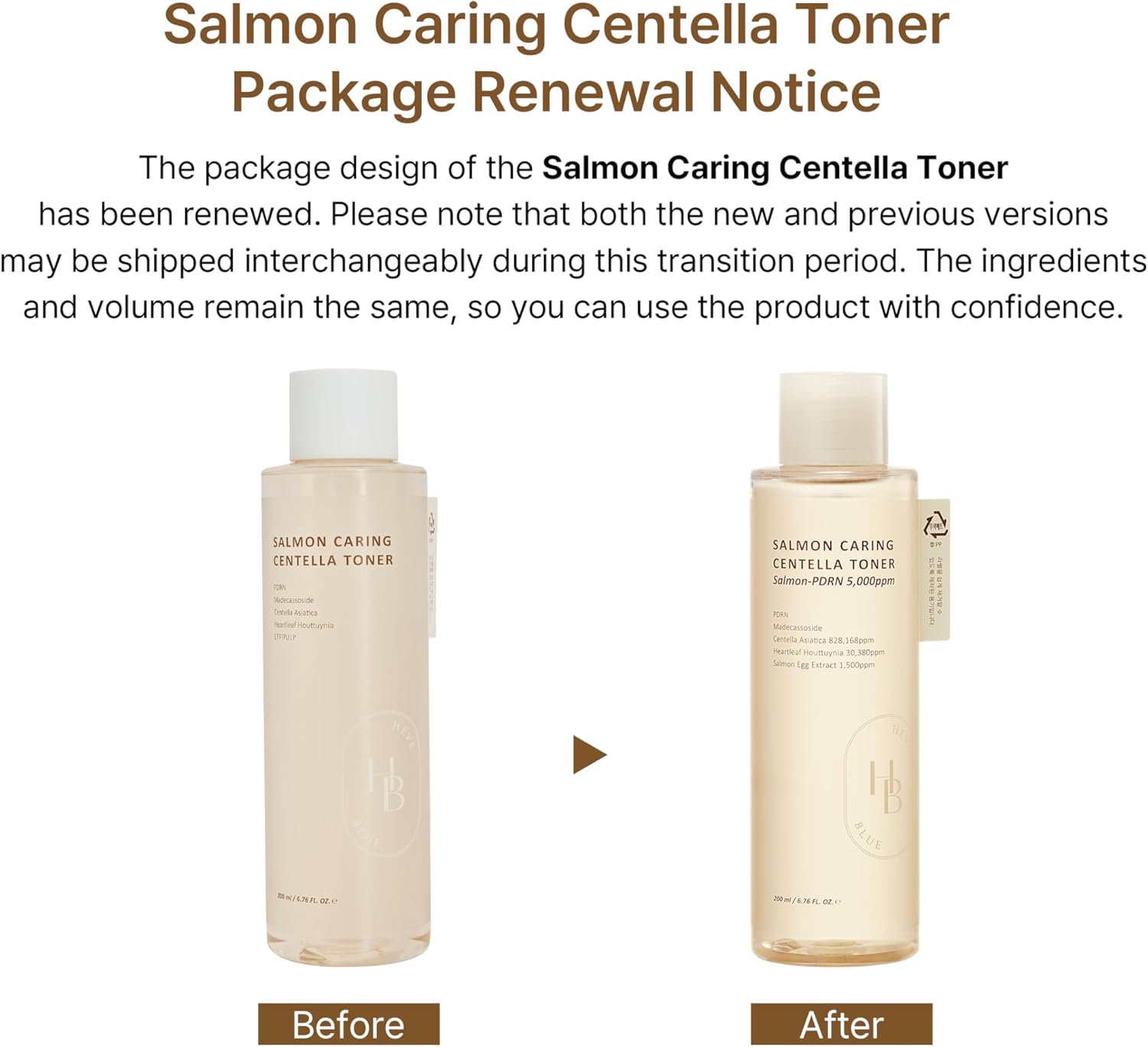 HEVEBLUE Salmon Caring Centella Toner calms and hydrates sensitive skin