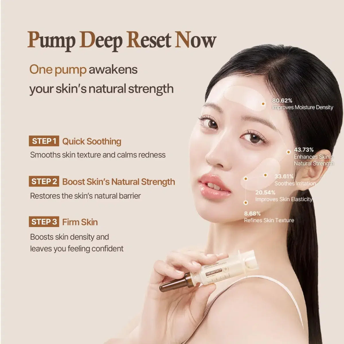 HEVEBLUE Salmon Caring Newpair PDRN Booster 100,000 Shot Essence boosts skin elasticity and repair