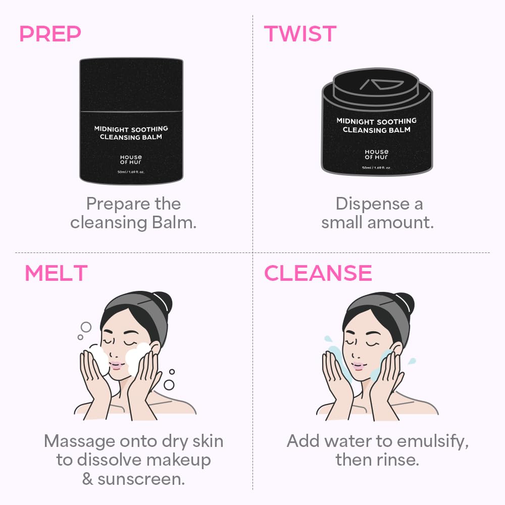 House of HUR Midnight Soothing Cleansing Balm — key soothing ingredients