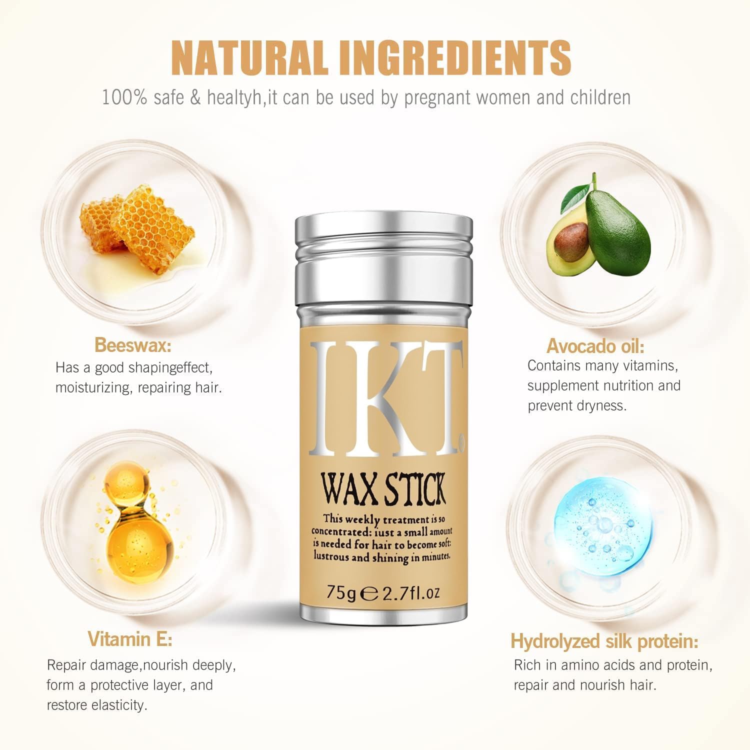 IKT Hair Wax Stick — key styling ingredients