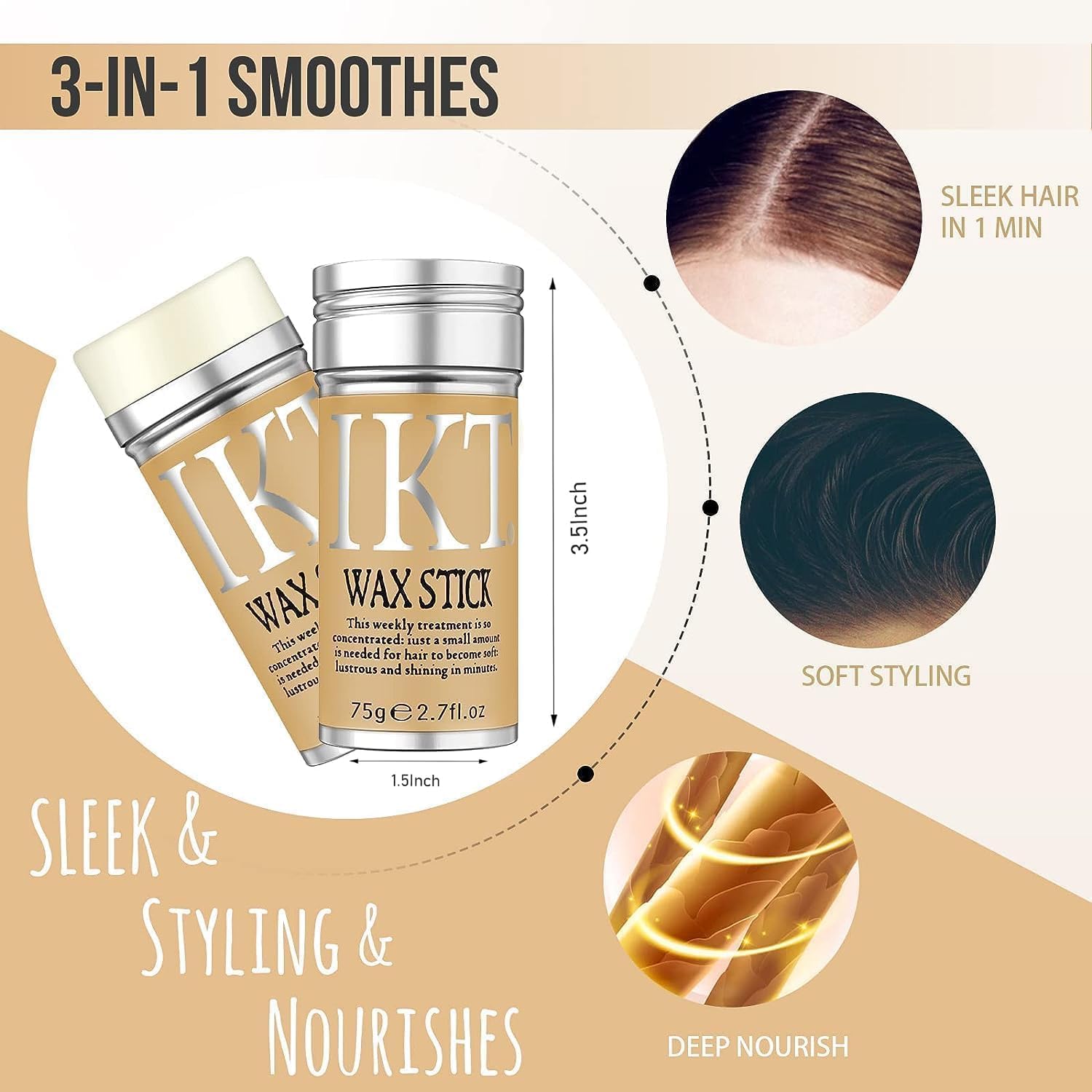 IKT Hair Wax Stick — compact, travel-friendly stick format