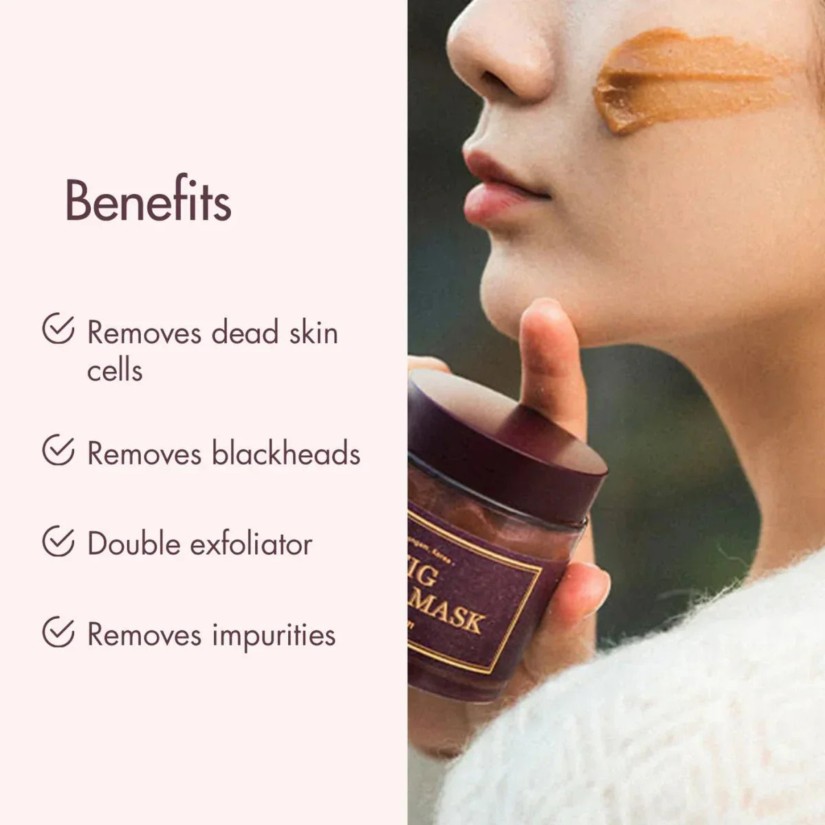 I'm from Fig Scrub Mask fig seeds gently polish skin
