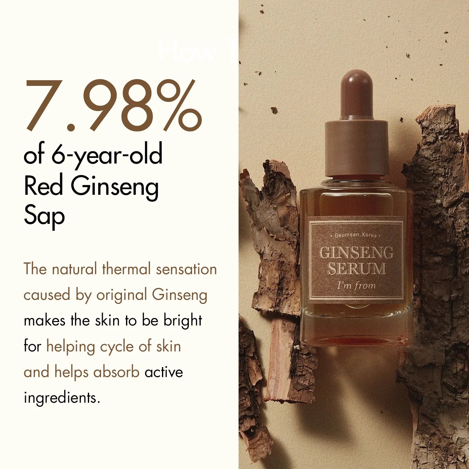 I'm from Ginseng Serum powered by concentrated Korean ginseng root water