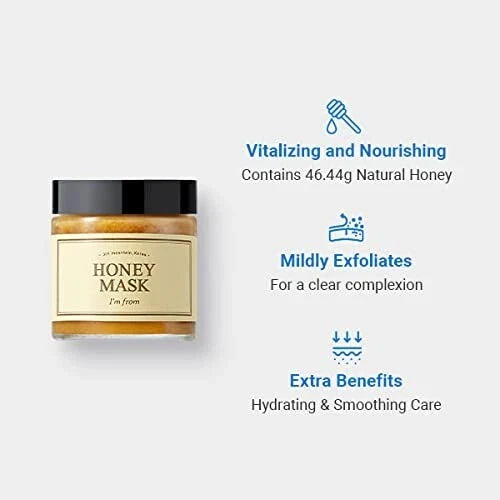 I'm from Honey Mask real honey nourishes and soothes skin