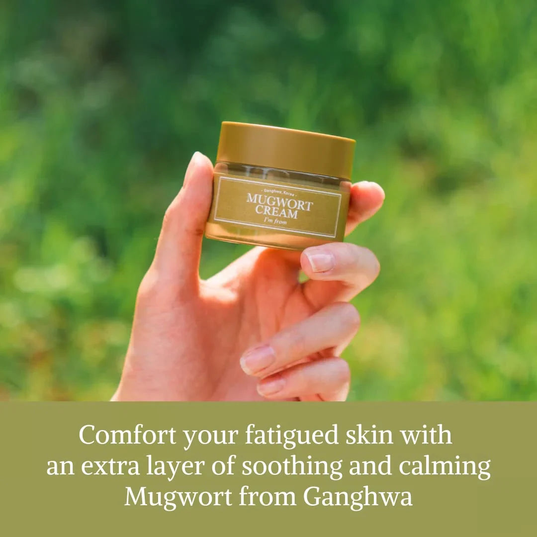 I'm from Mugwort Cream relieves redness and irritation