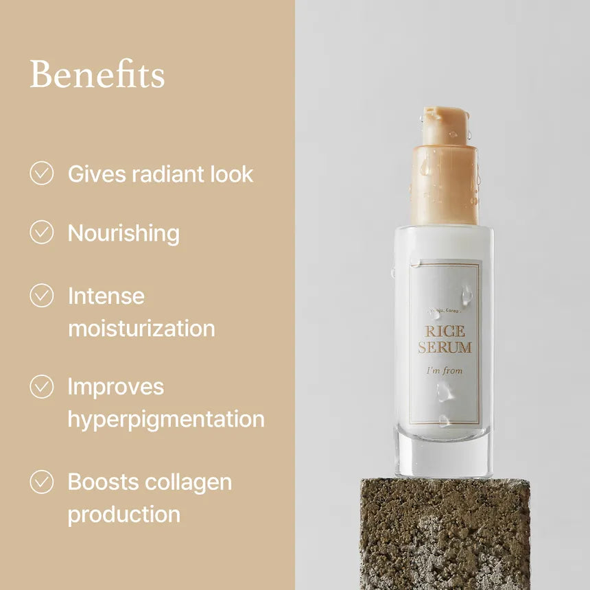 I'm from Rice Serum boosts a natural healthy glow