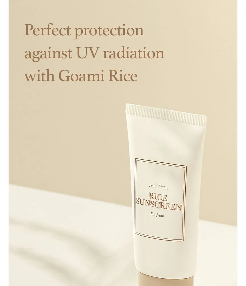 I'm from Rice Sunscreen lightweight finish with no white cast