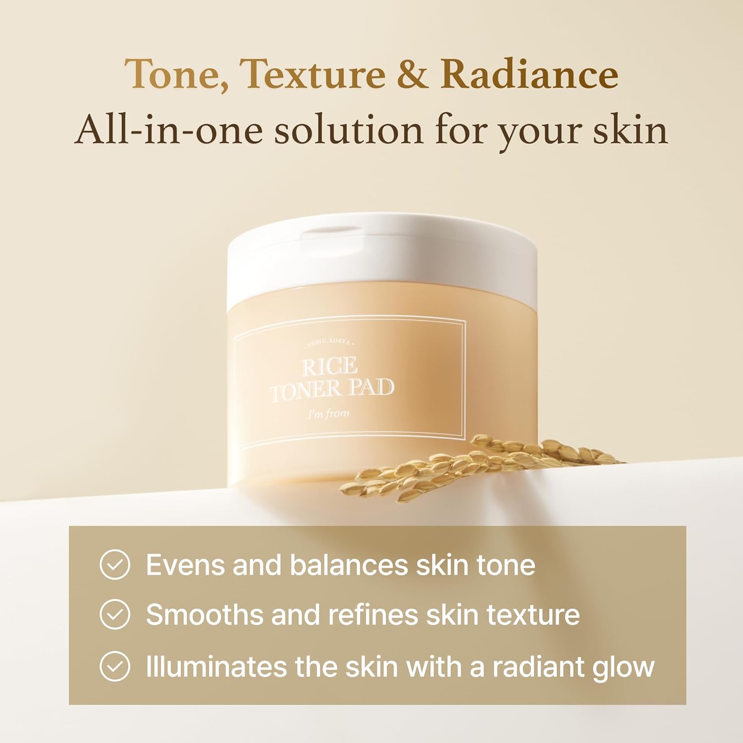 I'm from Rice Toner Pad even skin tone and radiance