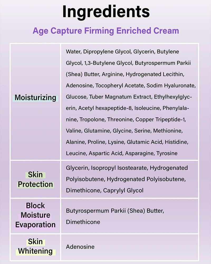 I'm Sorry For My Skin AGE Capture Firming Enriched Cream — plumps and firms over time