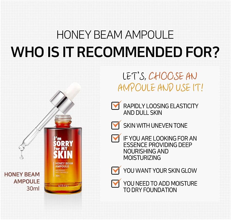 I'm Sorry For My Skin Honey Beam Ampoule — smooths uneven skin texture