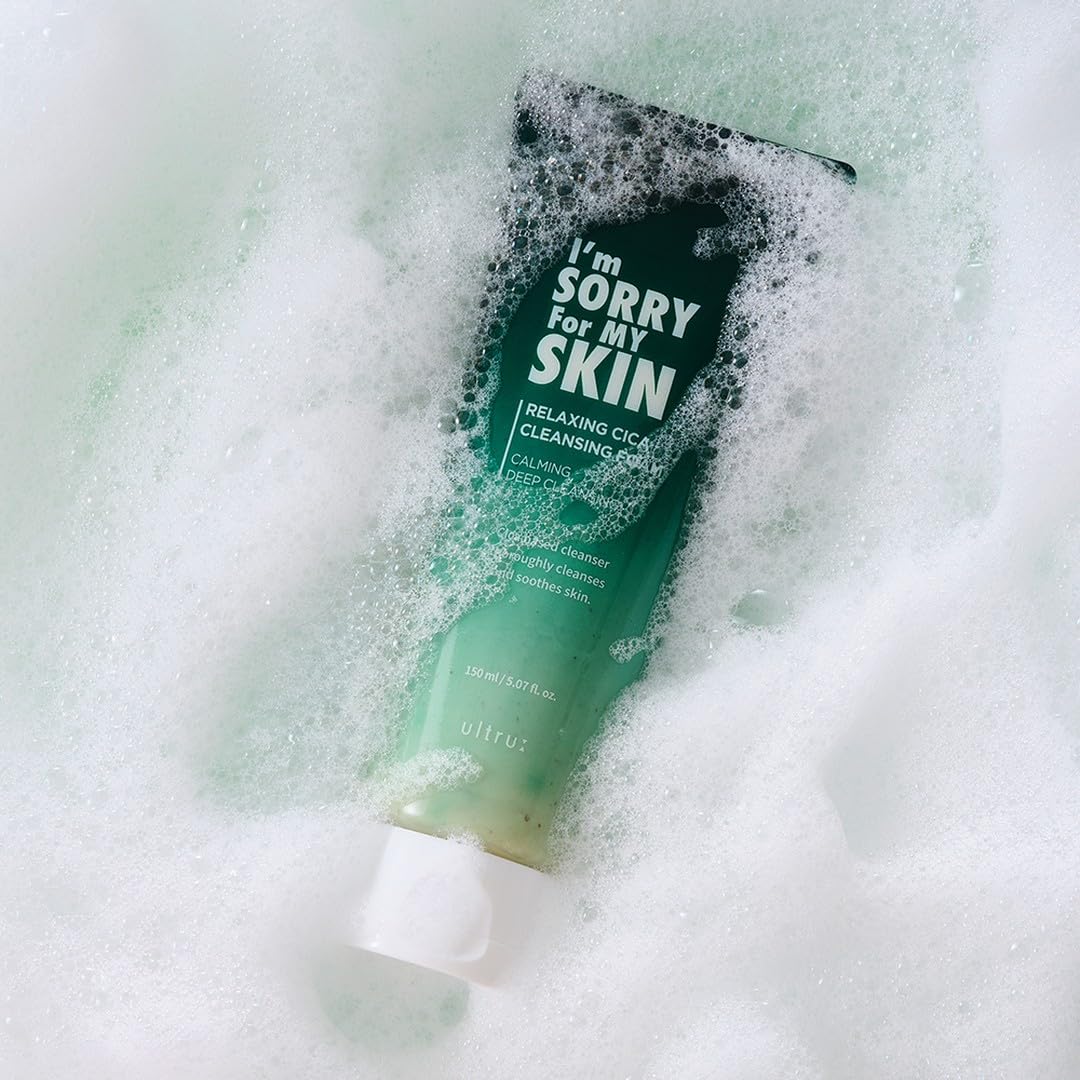 I'm Sorry For My Skin Relaxing Cica Cleansing Foam — suitable for sensitive skin