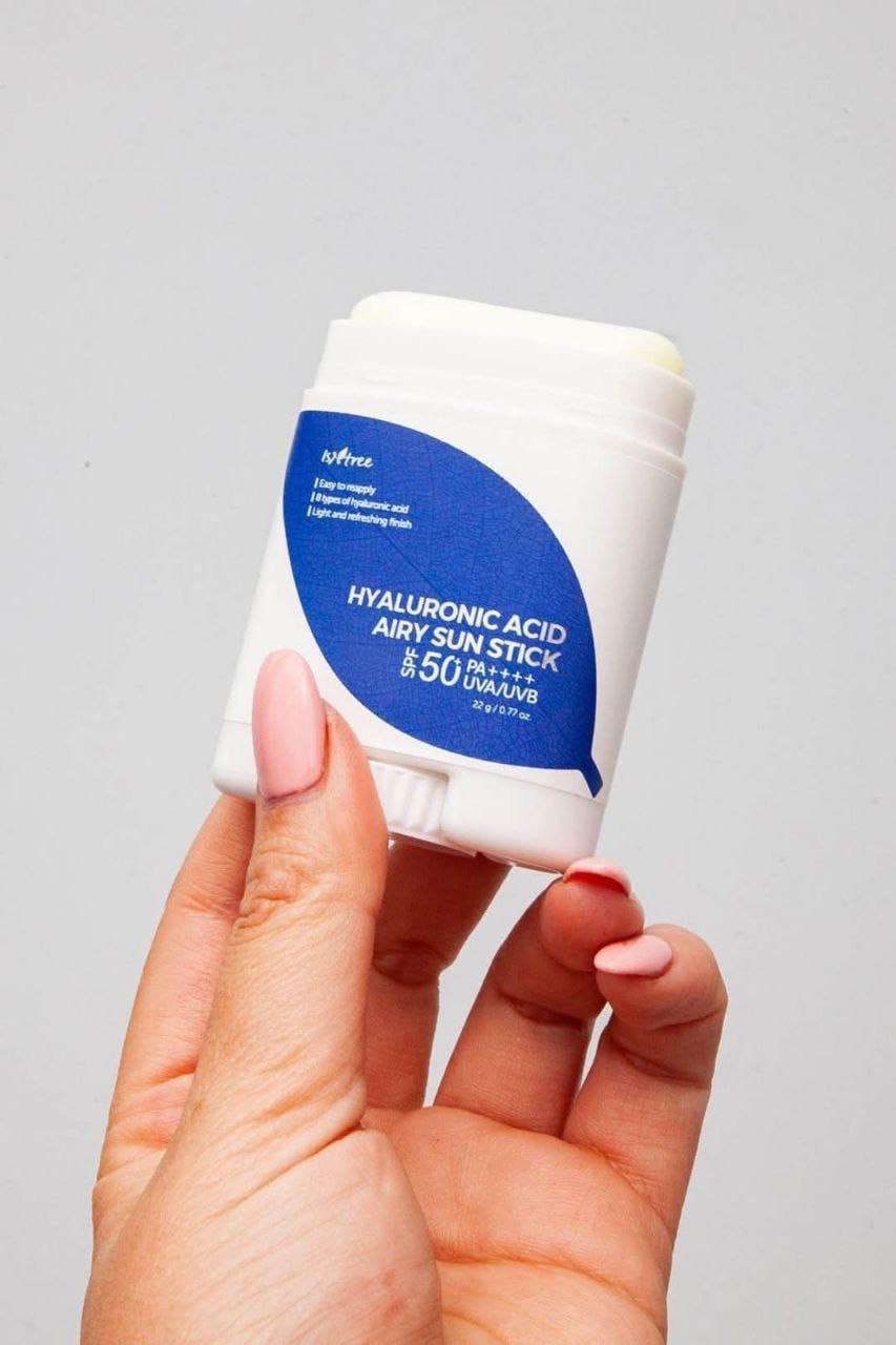 Isntree Hyaluronic Acid Airy Sun Stick — SPF shields skin from UV rays
