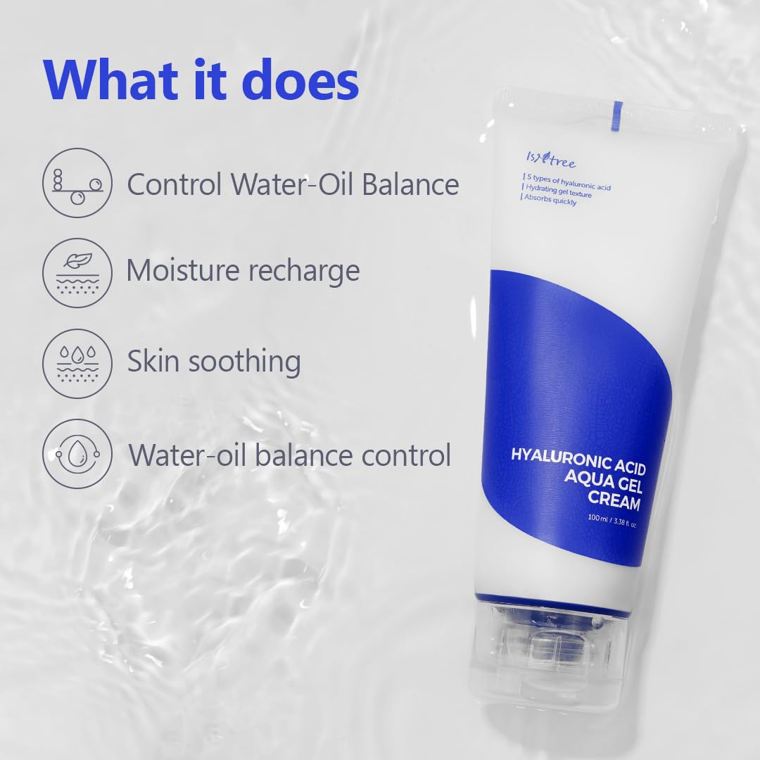 Isntree Hyaluronic Acid Aqua Gel Cream — hyaluronic acid drenches skin in moisture