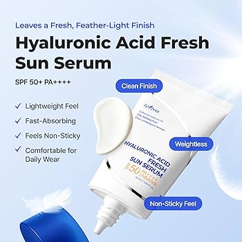 Isntree Hyaluronic Acid Fresh Sun Serum — hyaluronic fresh sun serum