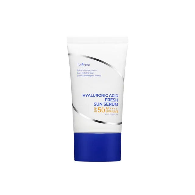 Isntree Hyaluronic Acid Fresh Sun Serum — SPF shields skin from UV rays