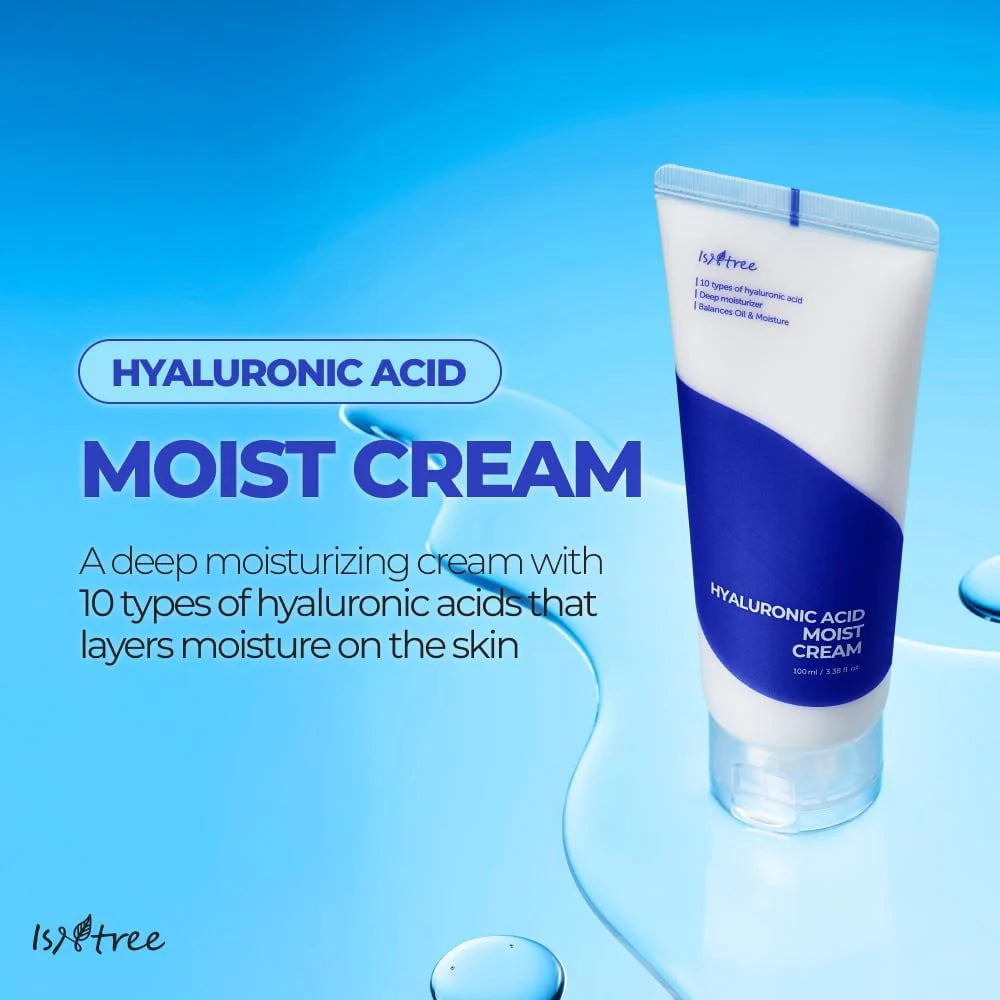 Isntree Hyaluronic Acid Moist Cream — hyaluronic acid delivers deep, lasting moisture