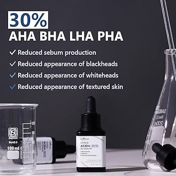 Isntree Hyper Acid4 AHA BHA LHA 30 Serum — multi-acid exfoliating serum