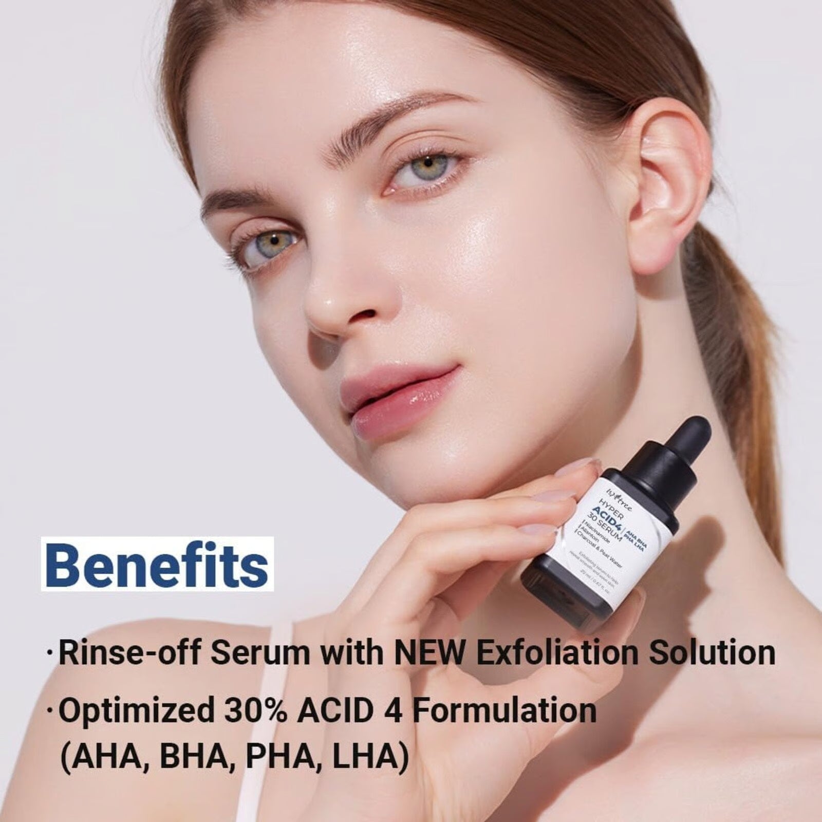 Isntree Hyper Acid4 AHA BHA LHA 30 Serum — AHA, BHA and LHA exfoliate for smoother skin