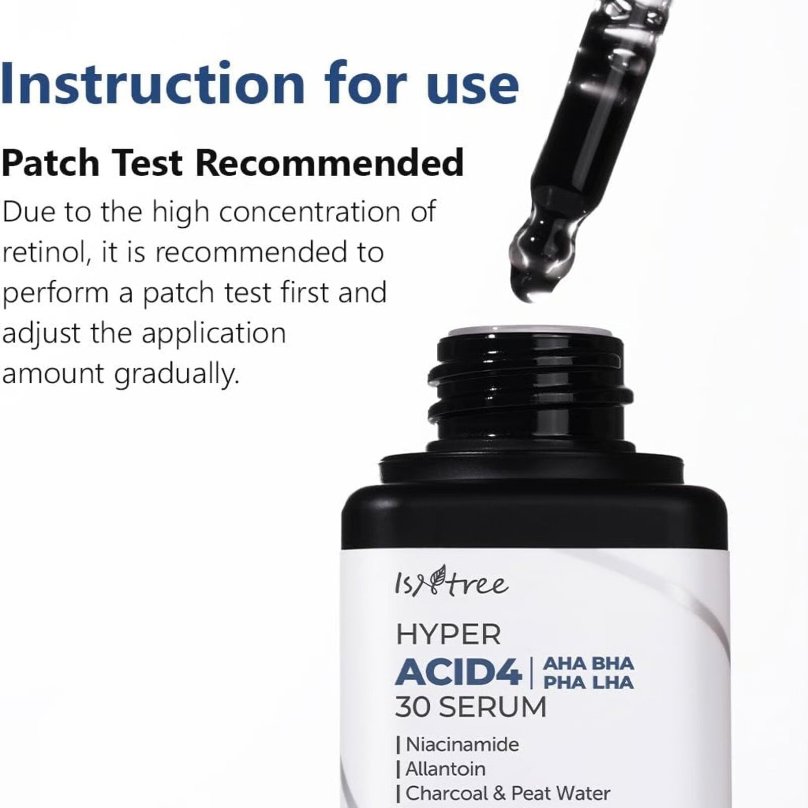 Isntree Hyper Acid4 AHA BHA LHA 30 Serum — multi-acid exfoliating serum