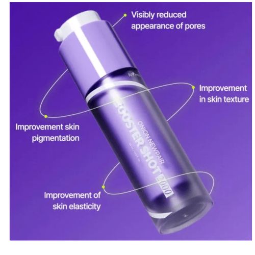 Isntree Onion Booster Shot 2000 — onion extract brightens dull, uneven skin