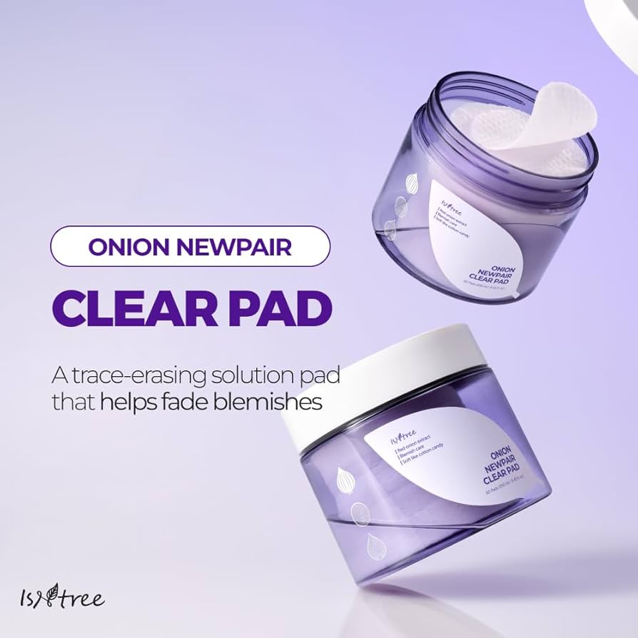 Isntree Onion Newpair Clear Pad — onion extract brightens and refreshes skin