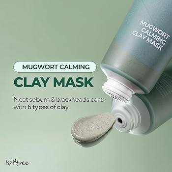 Isntree Real Mugwort Clay Mask — mugwort soothes and calms blemish-prone skin
