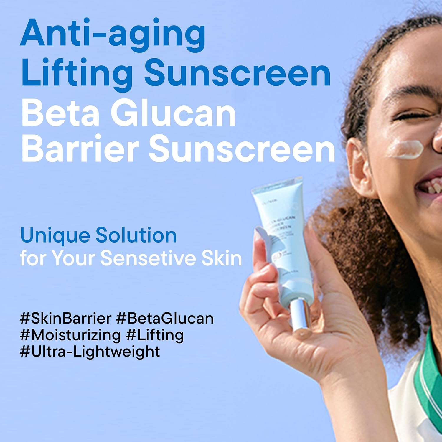 Beta-glucan sunscreen that hydrates and protects