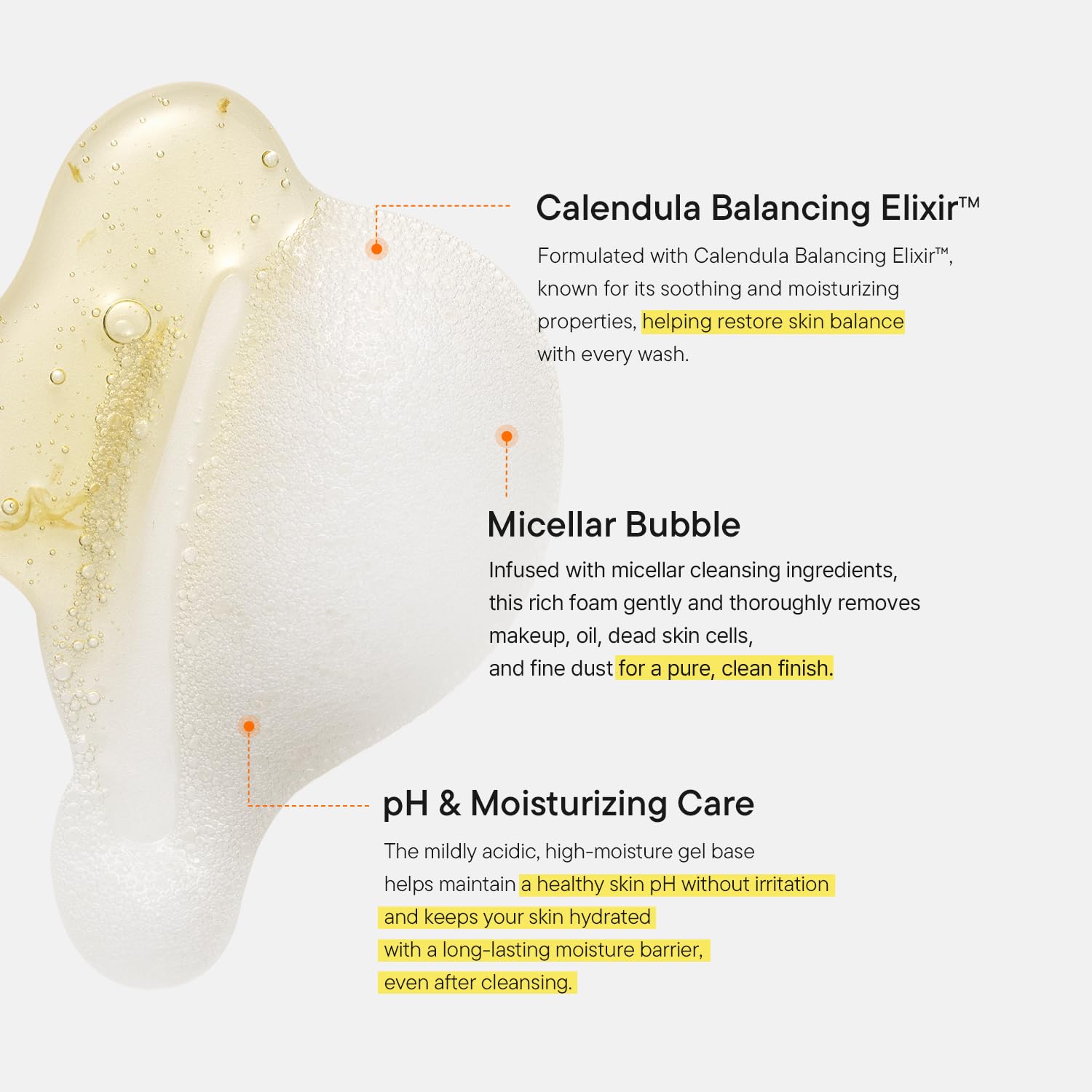 Gently cleanses without tightness