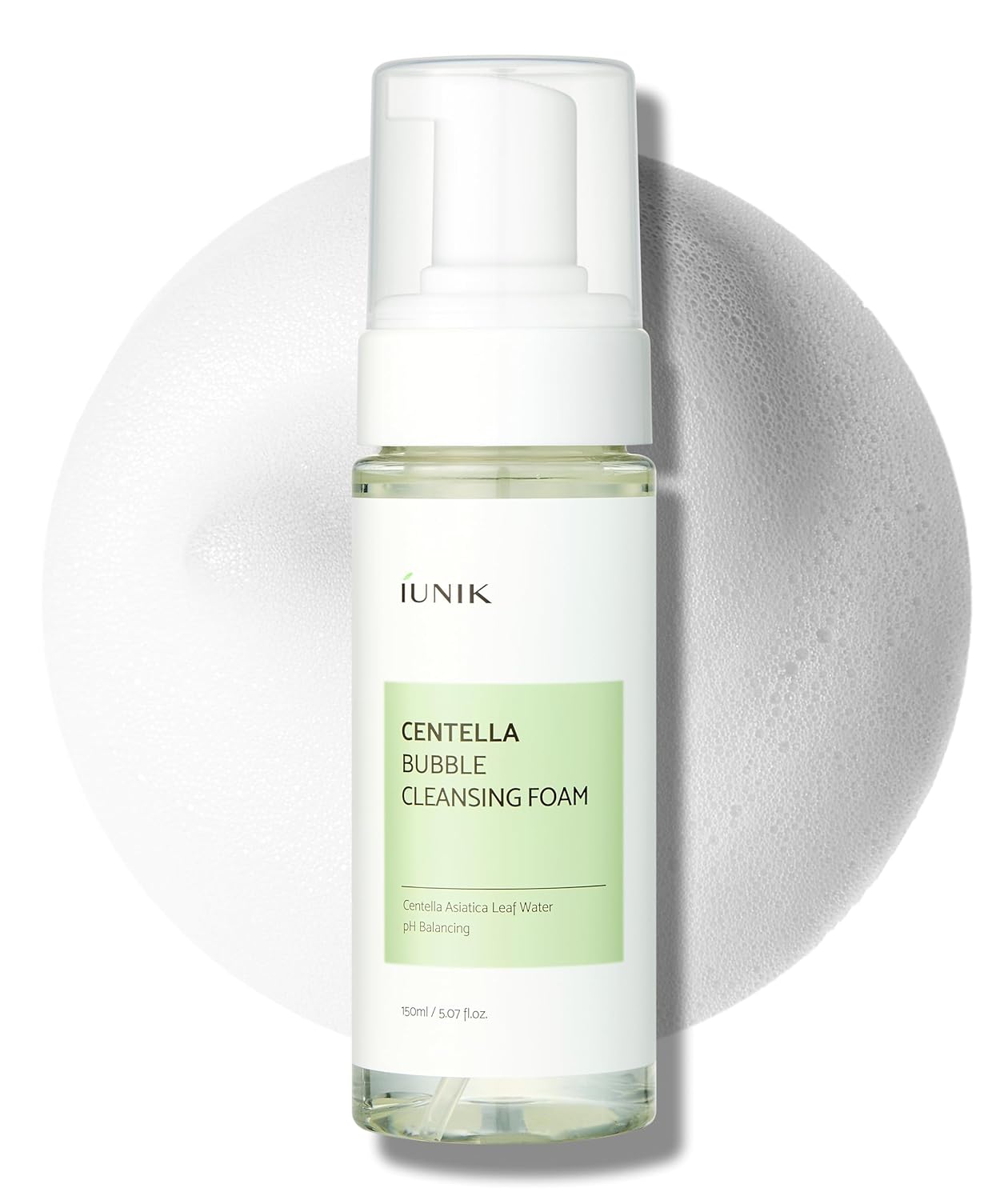iUNIK Centella Bubble Cleansing Foam – gentle foaming cleanser