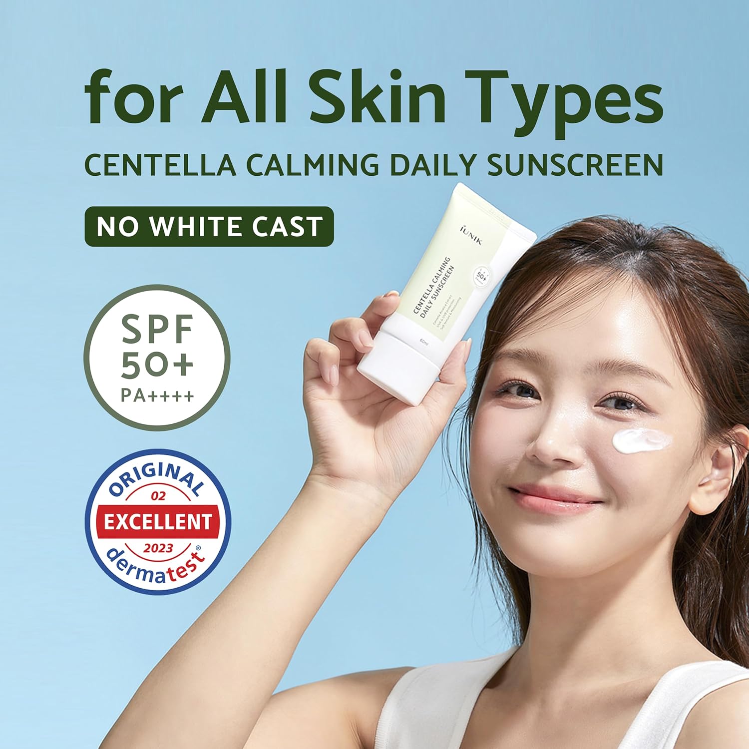 Centella-infused sunscreen for sensitive skin
