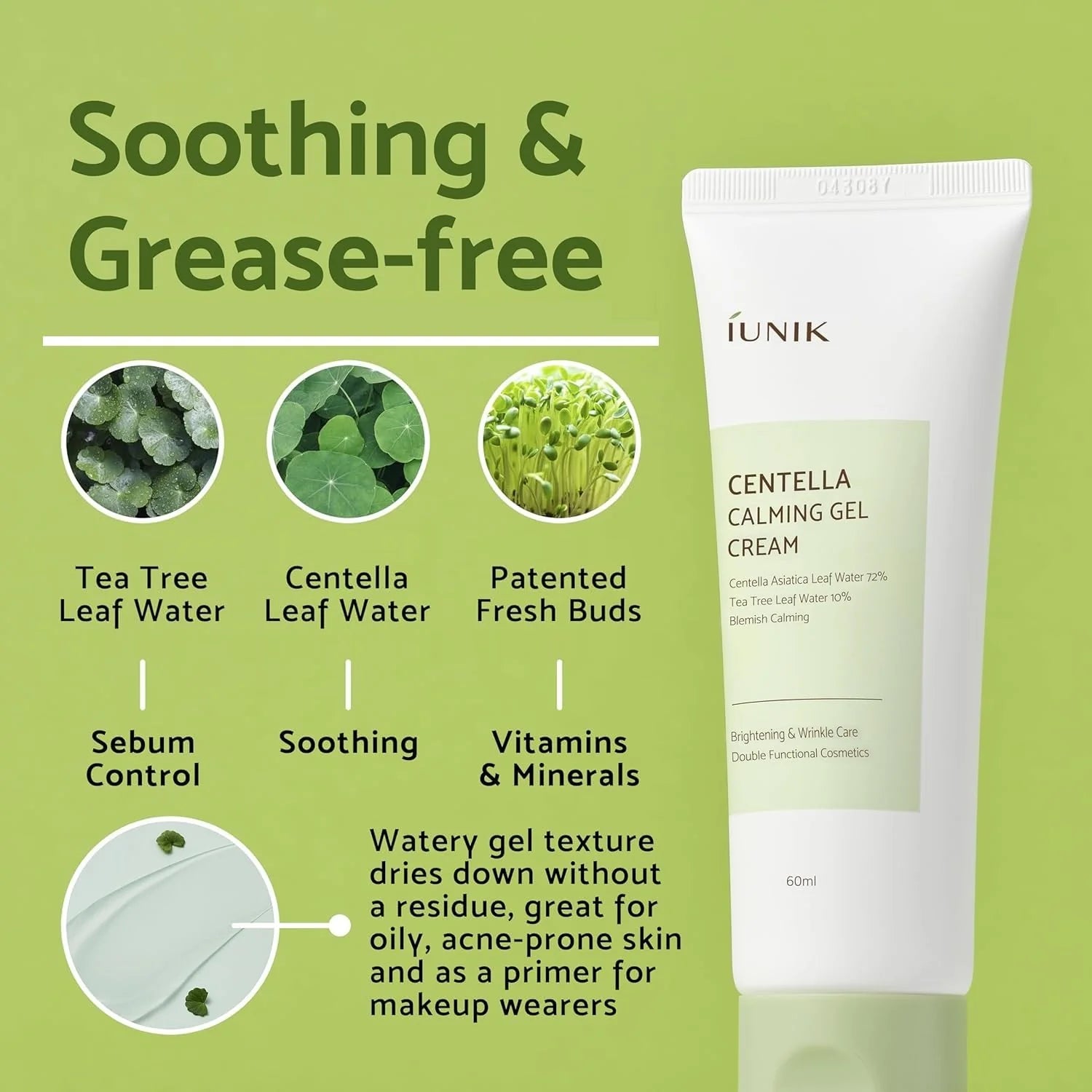 Made with centella asiatica to calm sensitive skin