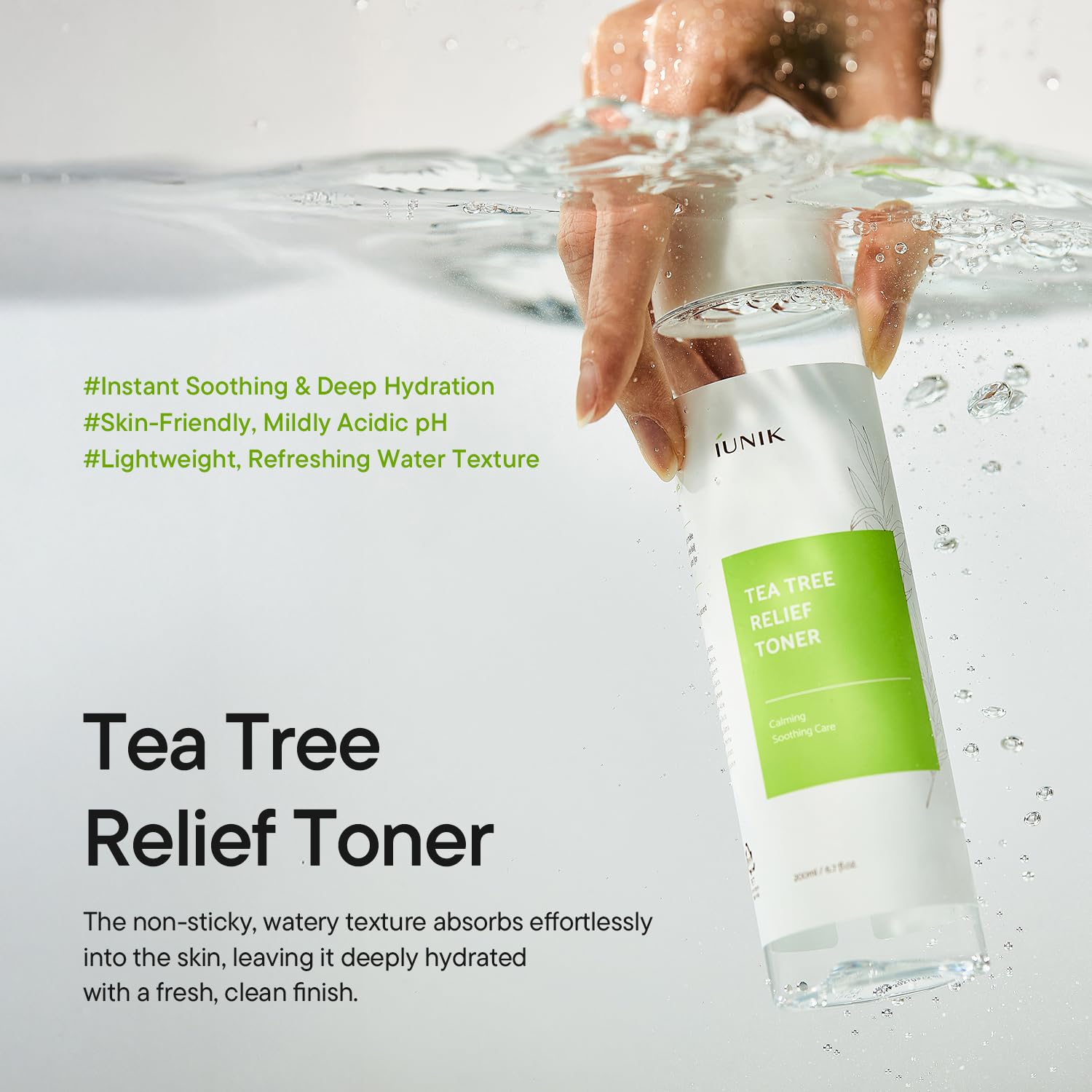 Tea tree and centella to balance the skin