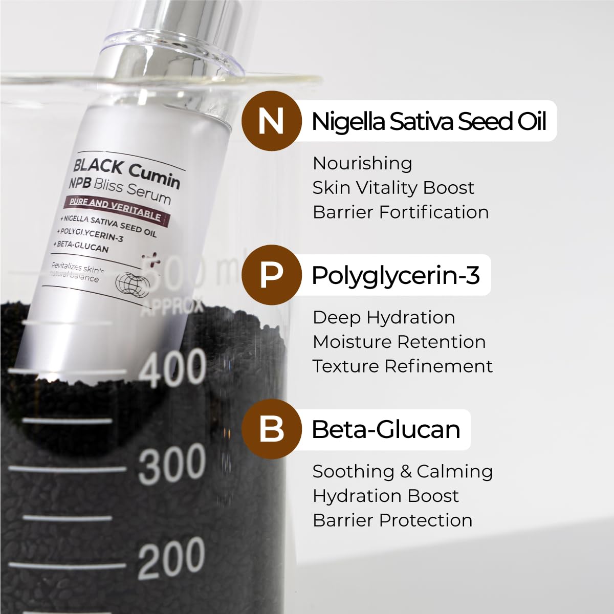 IZEZE Black Cumin NPB Bliss Serum — helps strengthen the skin barrier