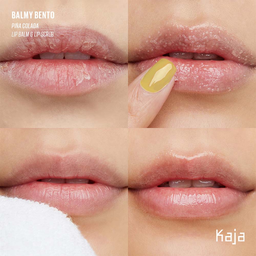 Kaja Balmy Bento Lip Balm & Scrub — 2-in-1 nourishing lip balm and gentle sugar scrub