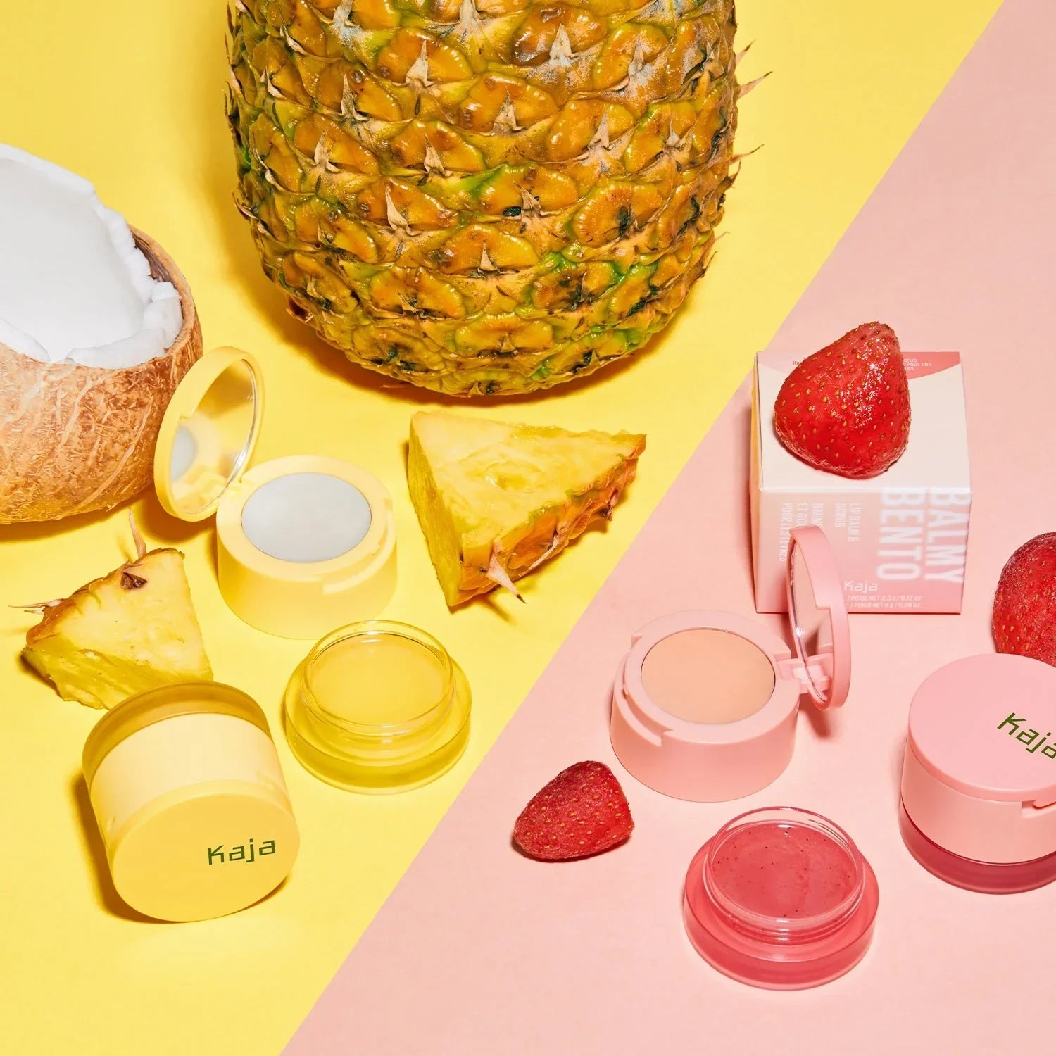 Kaja Balmy Bento Lip Balm & Scrub dual-ended balm and scrub duo