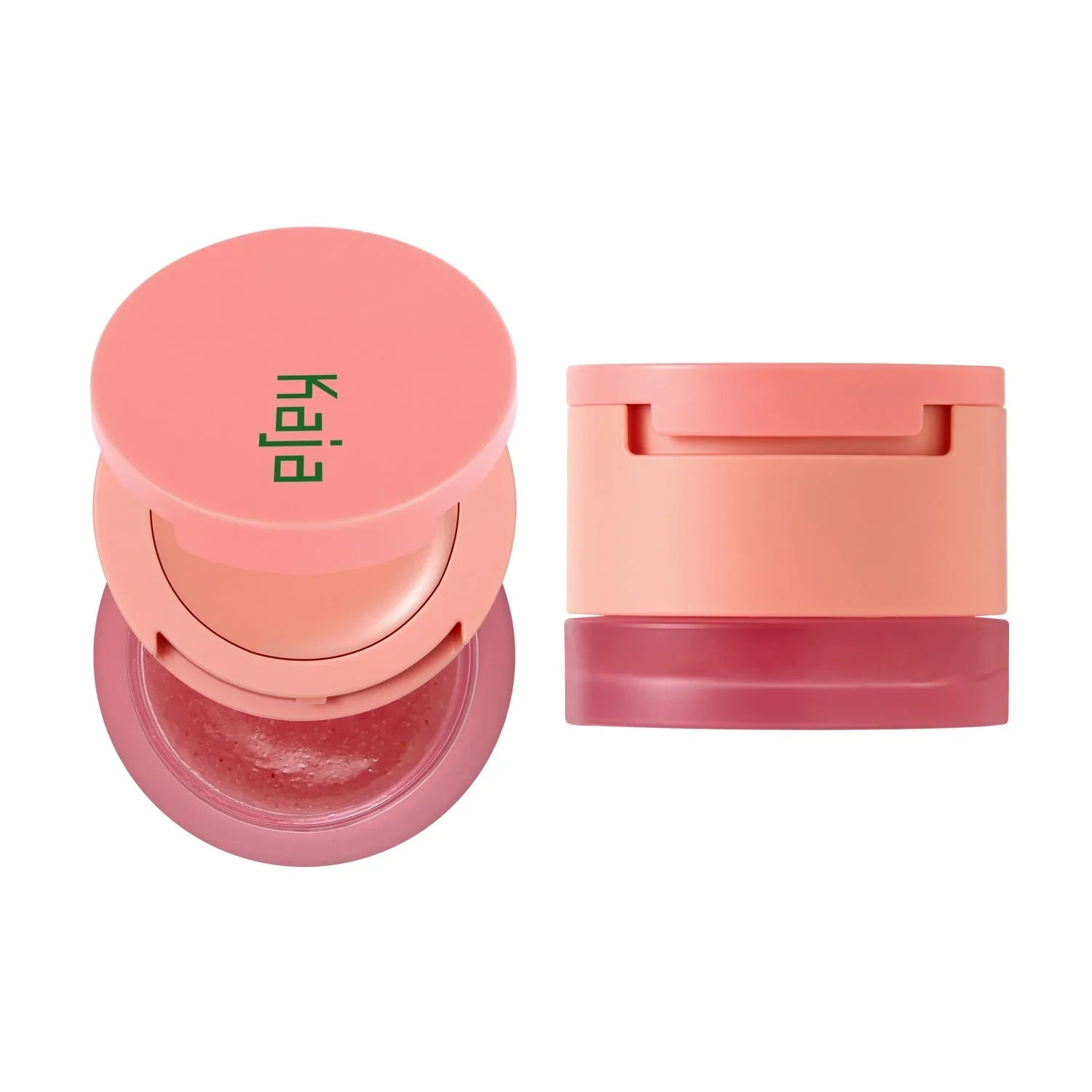 Kaja Balmy Bento Lip Balm & Scrub Strawberry Rose shade swatch