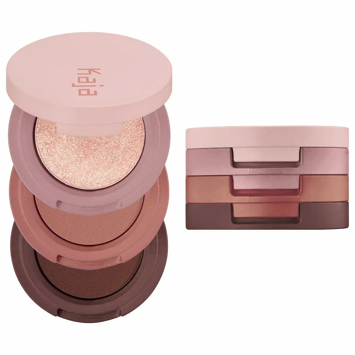 Kaja Bento Stacked Eyeshadow Trio in Chocolate Dahlia three-shade set