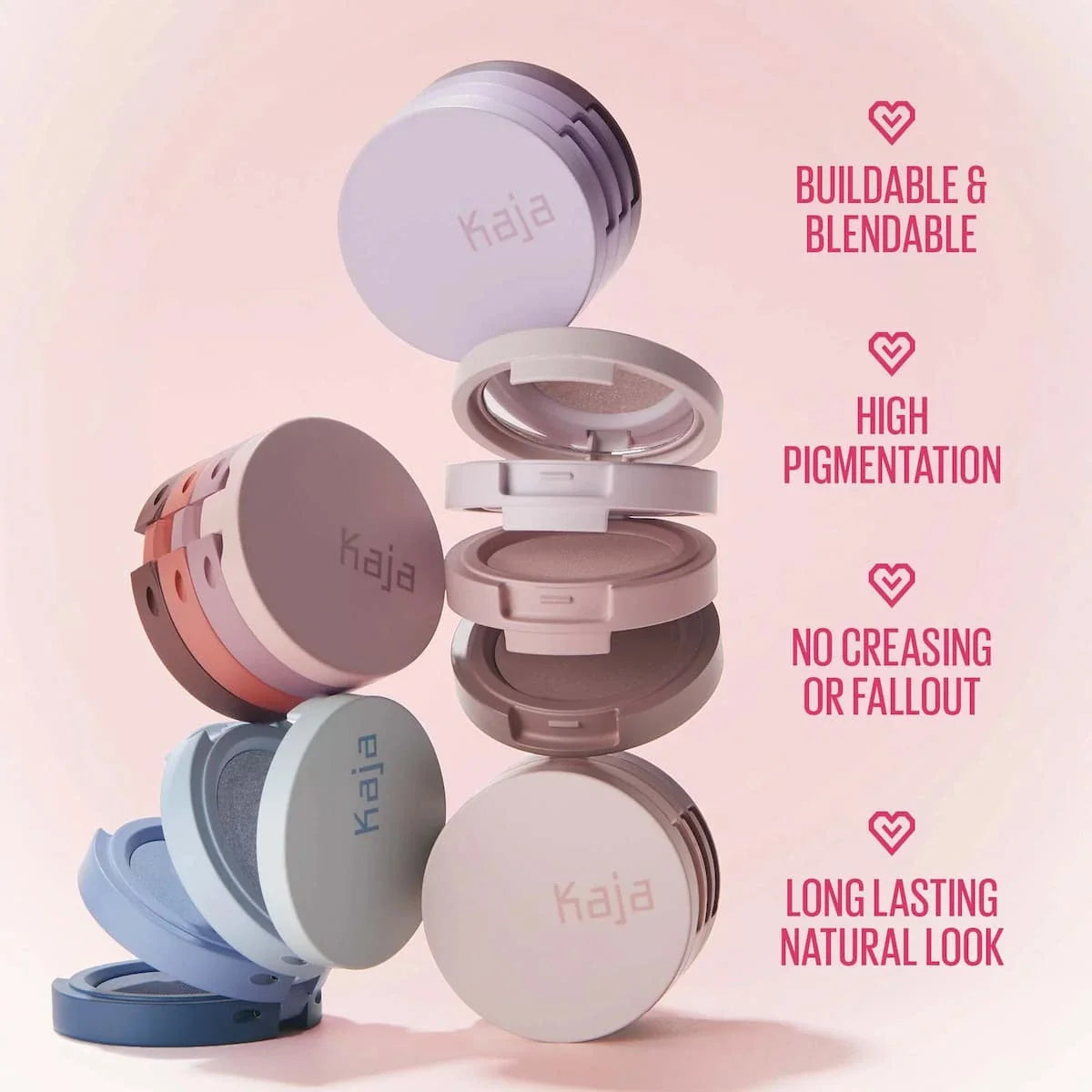 Kaja Bento Stacked Eyeshadow Trio compact stackable bento design