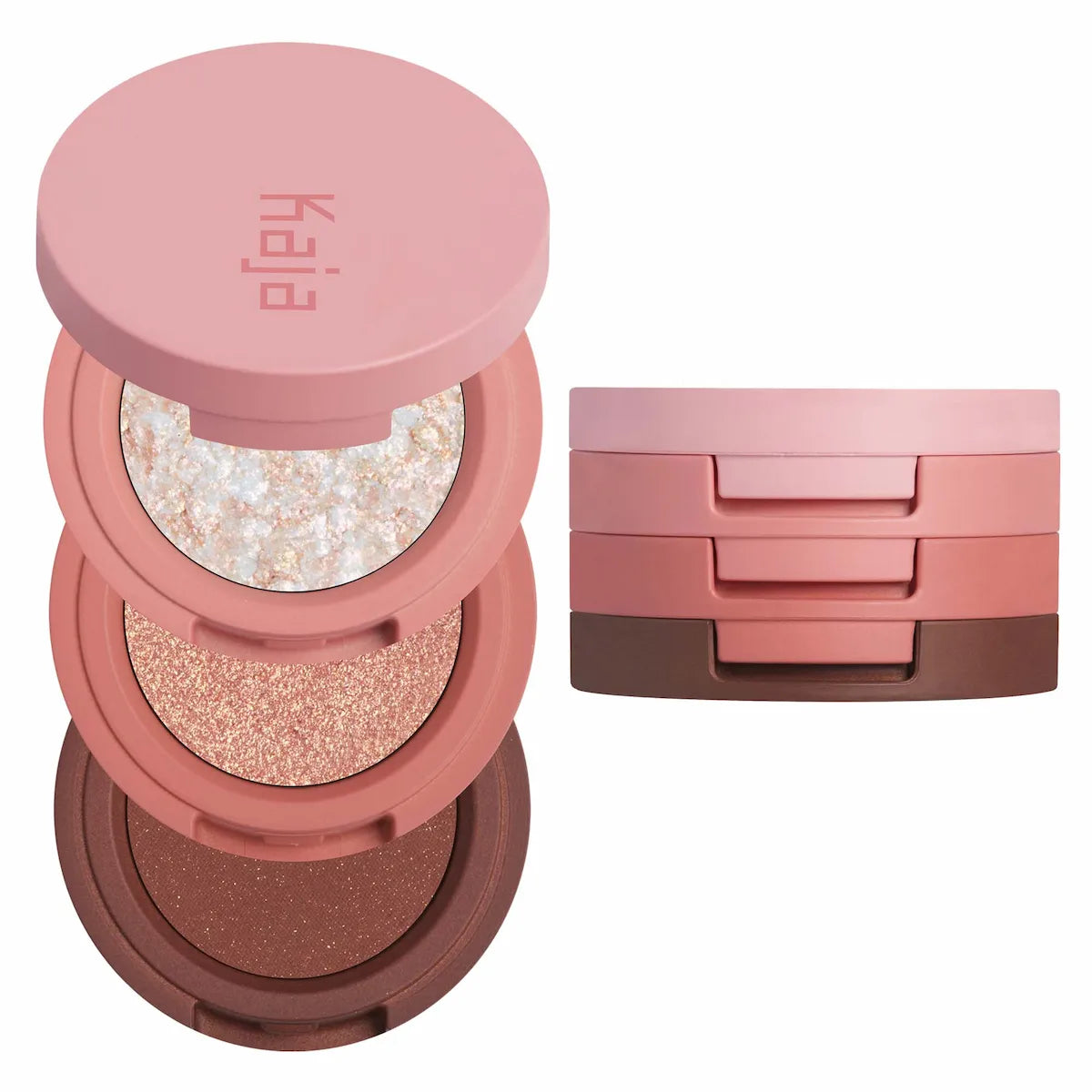 Kaja Bento Stacked Eyeshadow Trio in Coral Sunrise three-shade set