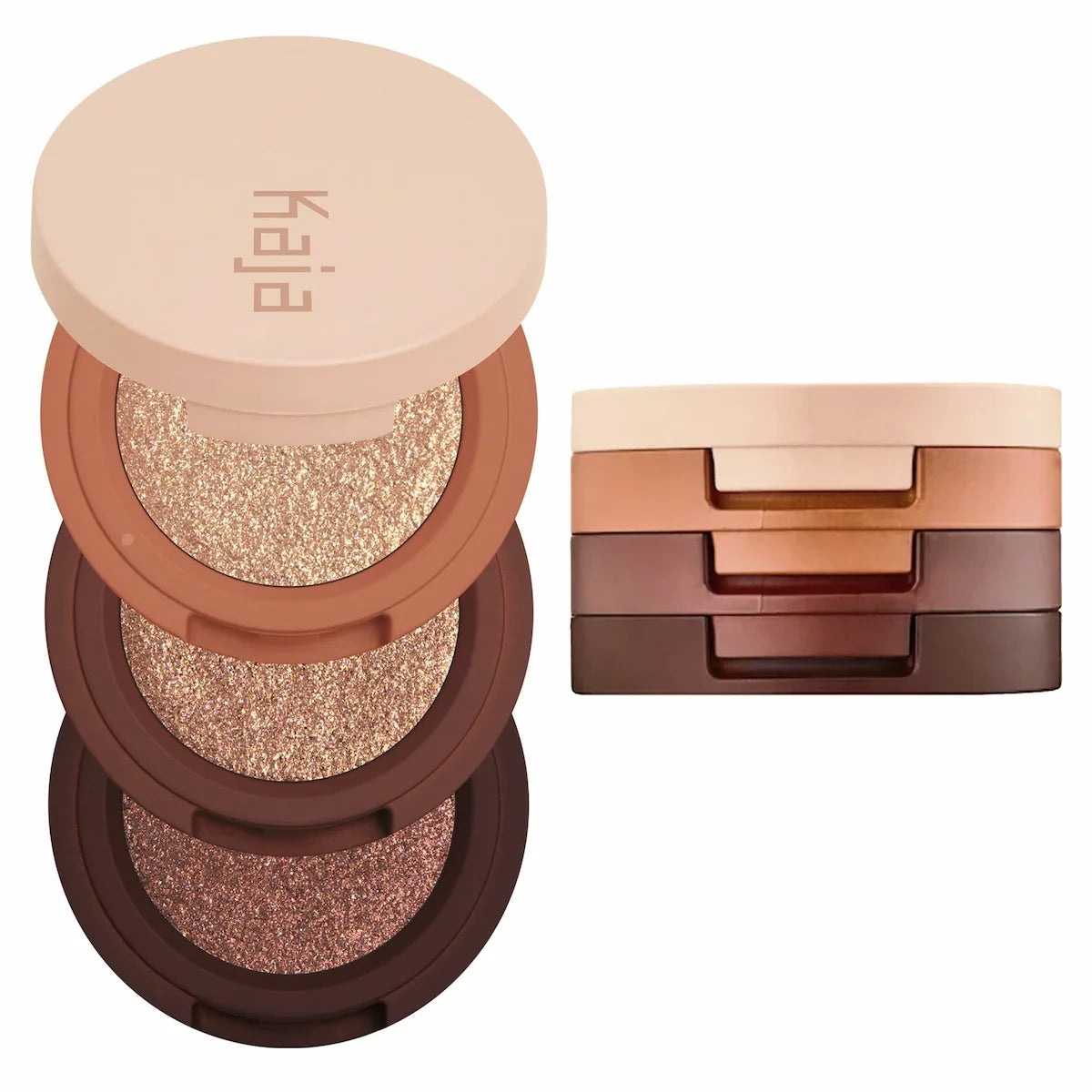 Kaja Bento Stacked Eyeshadow Trio in Toasted Caramel three-shade set