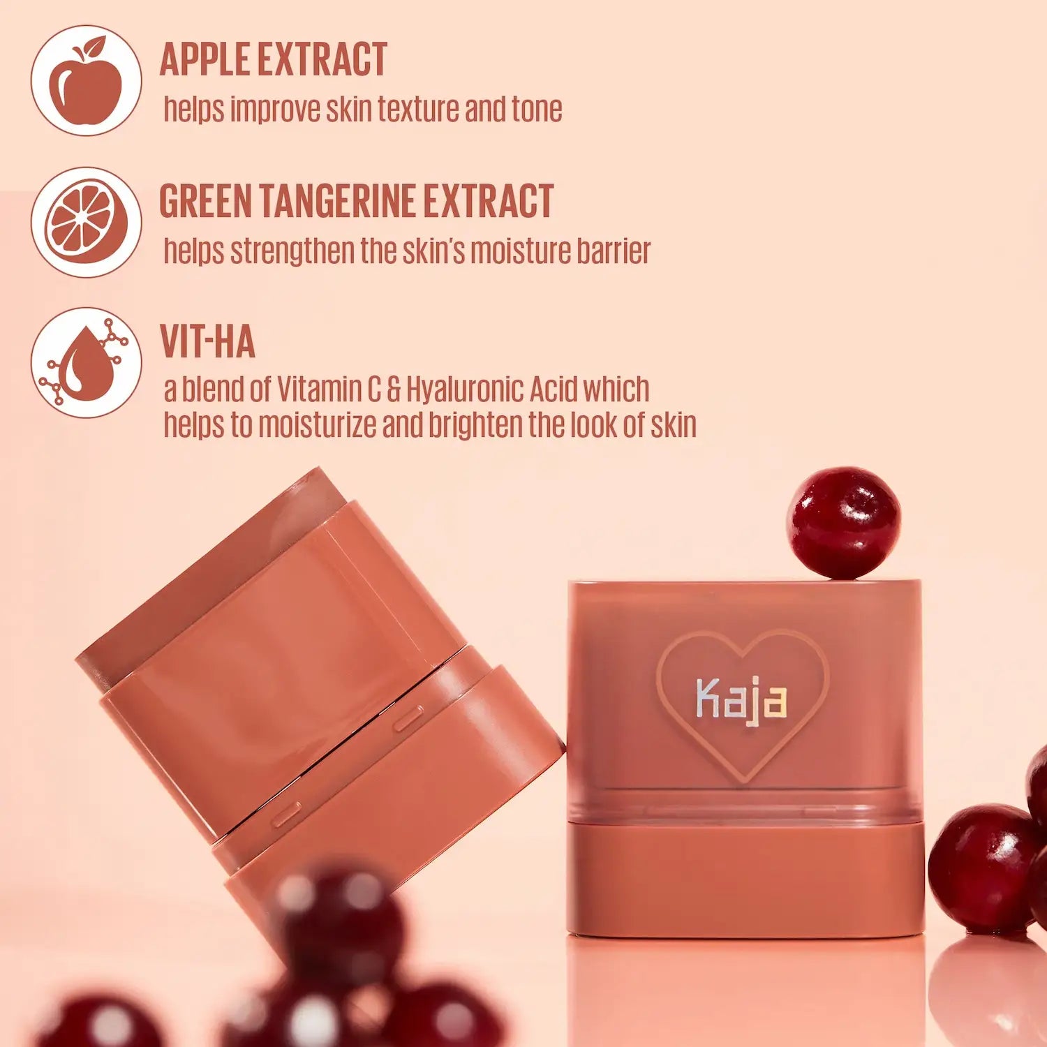 Kaja Cheek & Lip Multi Balm-Stick Dewy Bar natural flush for cheeks and lips