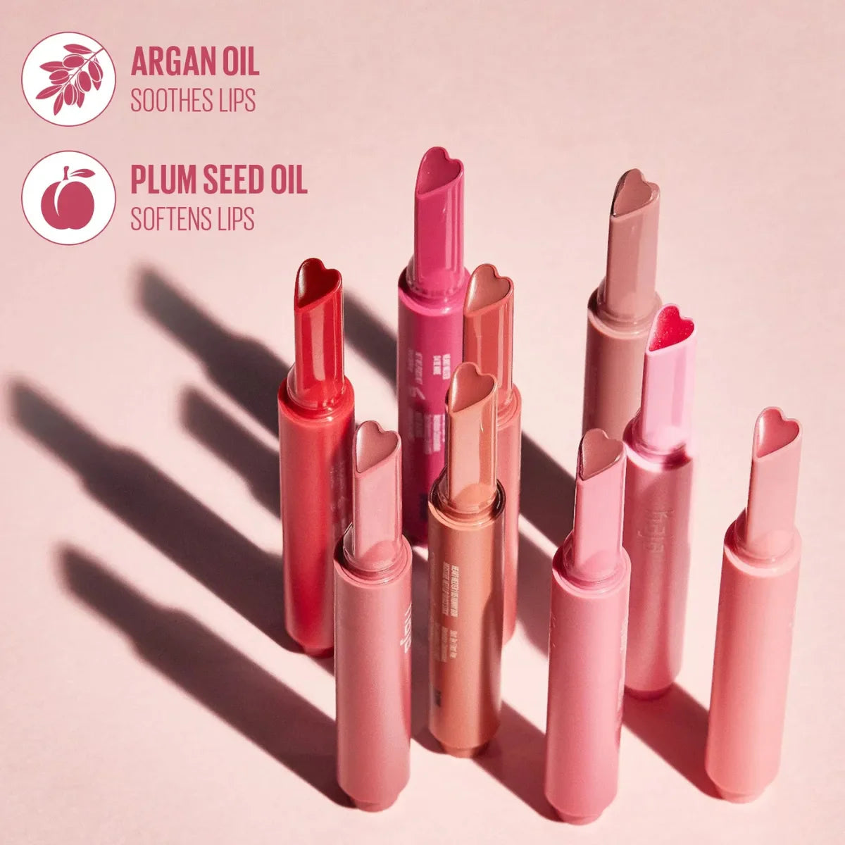 Kaja Heart Melter Gloss Stick shade range overview