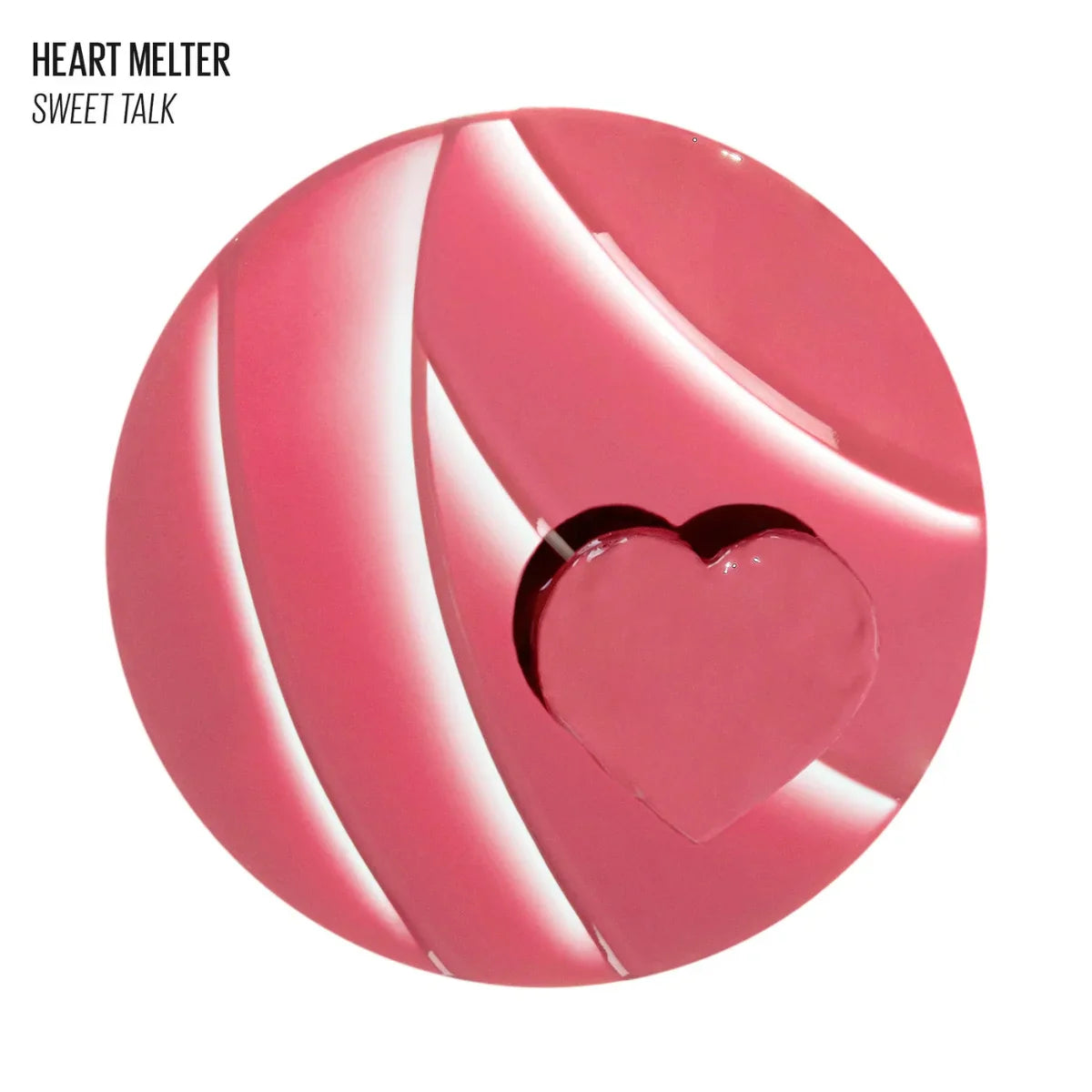 Kaja Heart Melter Gloss Stick Sweet Talk applied lip look