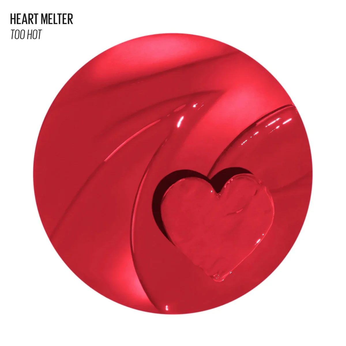 Kaja Heart Melter Gloss Stick Too Hot applied lip look
